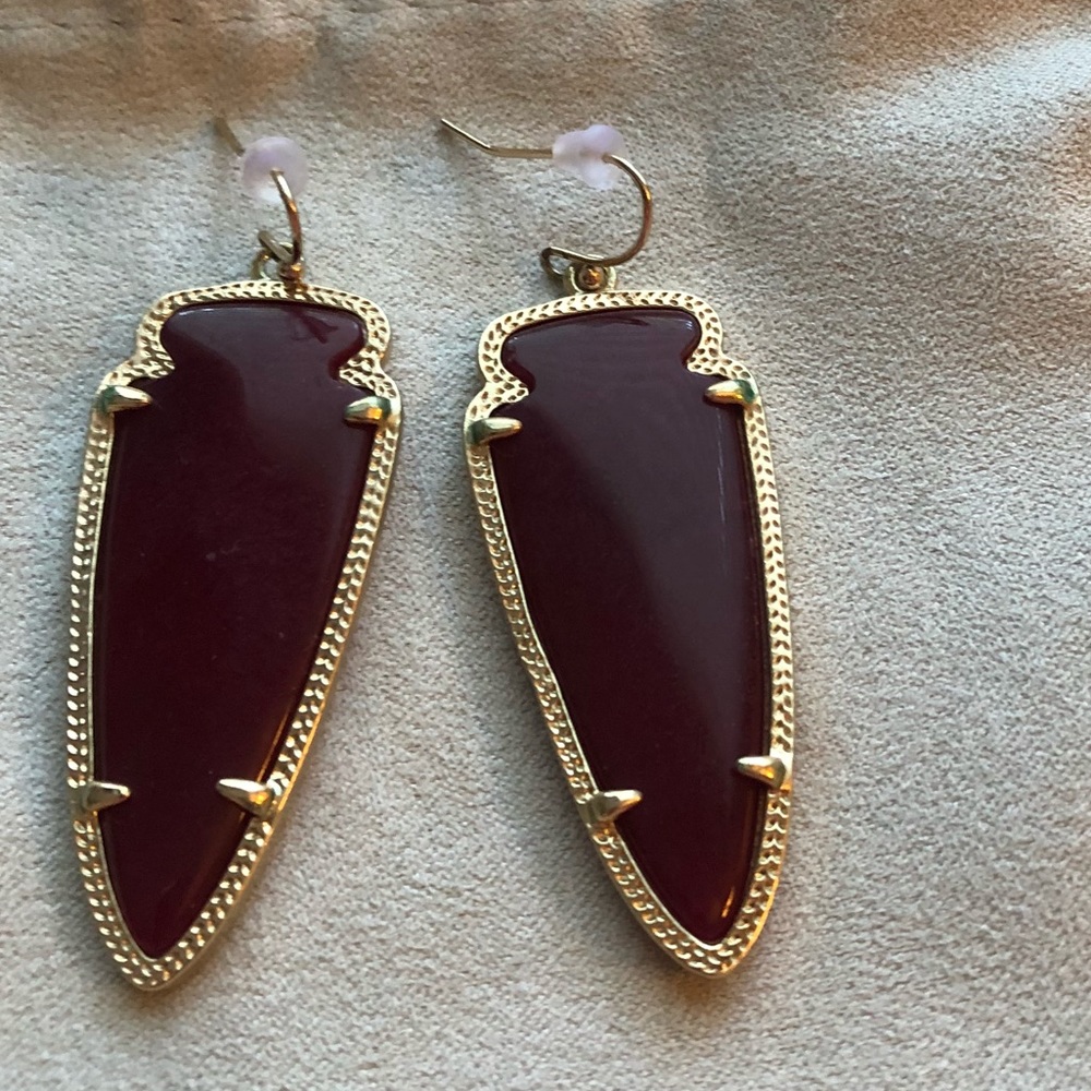 Kendra Scott Maroon Jade Skylars